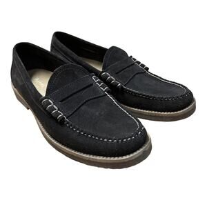 G.H. Bass Weejun Mens 12 D Larson Lug Loafers Suede Leather Brown Slip On Casual